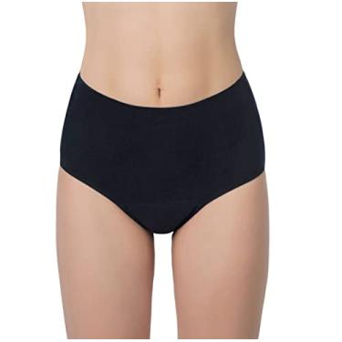 Imagem de AIRCUTE Roupa íntima absorvente para incontinência urinária para mulheres, sem costura, lixa, cintura alta, para proteção contra vazamentos na bexiga, 60 ml, Preto, 3G