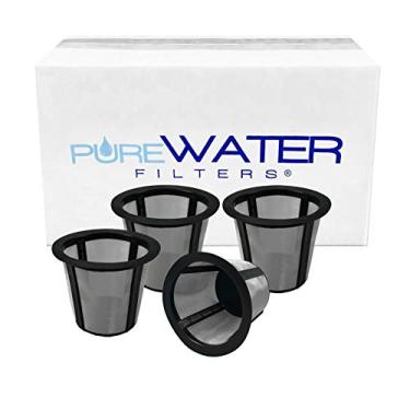 Imagem de PureWater Filters Pacote com 4 peças de substituição para cestas de filtro projetadas para serem compatíveis com as máquinas de café reutilizáveis Keurig My K-Cup