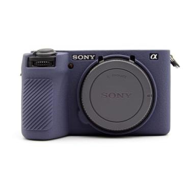 Imagem de MUZIRI KINOKOO Capa para Sony A6700, capa protetora de silicone macio com superfície fosca aprimorada para câmera digital Sony A6700/Alpah 6700 - capa A6700 com ajuste fino antiarranhões - azul