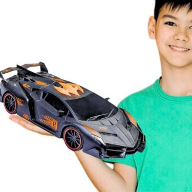 Imagem de Carrinho de controle remoto tamanho grande bateria recarregavel 7 Funções brinquedo menino 3 anos presente dia das crianças carro do Bat Cores Sortidas