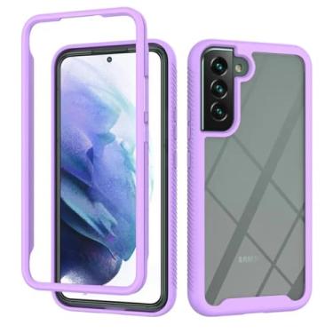 Imagem de Para Samsung S21 Ultra S23 S24 Plus A25 Crystal Case Painel traseiro para Galaxy S22 S 24 23 21 S20 FE 20 Note 10 Pára-choques à prova de choque, roxo claro, para Samsung S20 Ultra