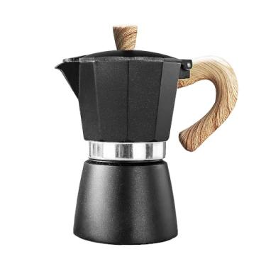 Imagem de FUYTERY Cubano Moka Pot Coffee Maker 150/300ml Máquina de café de alumínio Moka Pot Espresso Maker Indução Placa de fogão Moka Pot Coffee Maker para uso doméstico (300ml)