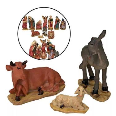 Imagem de Presépio Natal Completo 11 Peças Enfeite Menino Jesus