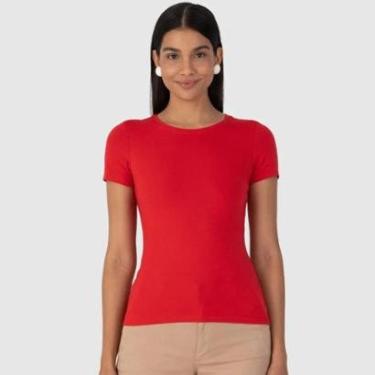 Imagem de Blusa Basica Malwee Decote Redondo Em Algodao Feminina Adulto 1000004500 Preto-Feminino