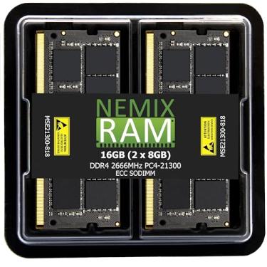 Imagem de NEMIX RAM 16GB (2X8GB) DDR4 2666MHZ PC4-21300 1Rx8 1.2V 260-PIN ECC SODIMM KIT compatível com Synology DiskStation DS723+ NAS