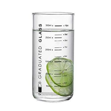 Imagem de Copo medidor de vidro 290 ml para leite, suco, milkshake, vegetais, café, salada, sorvete (preto)