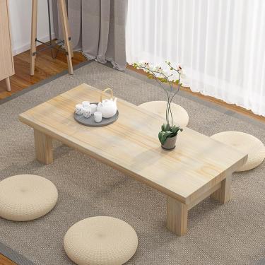 Imagem de Mesa de piquenique baixa para sentar no chão, mesa de centro baixa, mesa japonesa para sentar no chão, adequada para sala de chá, varanda, sala de estar, A, 60 * 35 * 30 cm