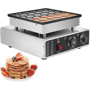 Imagem de Mini panqueca padeiro 25/50 peças comercial elétrico antiaderente máquina de waffle adequado para casa e restaurantes, uma cor, 25