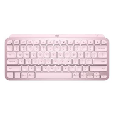 Imagem de Teclado sem fio Logitech MX Keys Mini com Iluminação Inteligente, Conexão USB ou Bluetooth Easy-Switch para até 3 dispositivos e Bateria Recarregável - Rosa