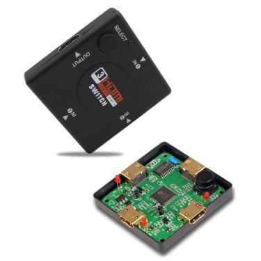 Imagem de Mini Hub Switch Chaveador Divisor Hdmi 3Em1 Full Hd 1080P