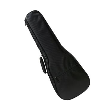 Imagem de Dynwave Bolsa de transporte para ukulele, bolsa pequena para violão com alça, mochila acolchoada, bolsa para ukulele, para camping ao ar livre, correias, Preto 65cmx24cmx6cm
