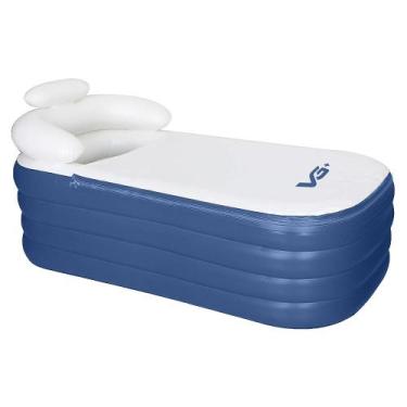 Imagem de Banheira Ofurô Inflável Adulto Dobrável 120l com Bomba Elétrica Bilvot