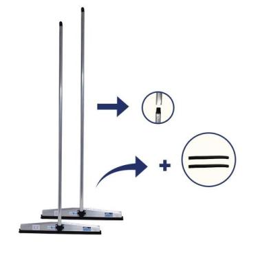 Imagem de Kit 01 Rodo de Alumínio de 40 Cm + 01 Rodo de 60 Cm + 2 Refil - Artlim