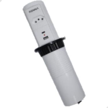 Imagem de Torre de Tomada Automatica 1 tomada e 2 usb (Branco)
