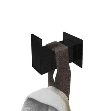 Imagem de Cabide Para Toalha Gancho Aço Inox 304 Preto Fosco Q-C1Pf - Perfil Cas