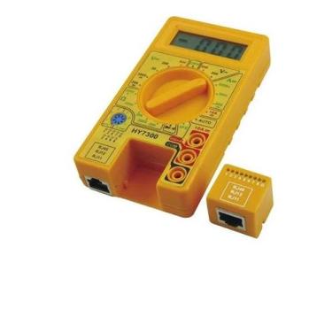 Imagem de Multímetro Digital HY-7300 c/ Testador de Diodo, e RJ11/RJ45 - TEBERA