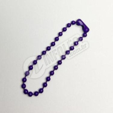 Imagem de Correntinha de Bolinhas 10cm Neon Roxo (Corrente) - 10 unidades - SF