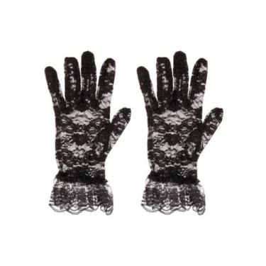 Imagem de Luva Renda Gothic Lolita - Trapézia Moda Alternativa, Preto, Único