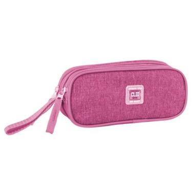 Imagem de Estojo 2 Divisórias Clio Style Authentic Escolar Lápis, Rosa