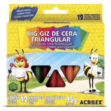 Imagem de Big Giz Triangular com 12 Cores Acrilex 09312