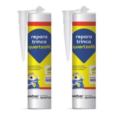 Imagem de Kit 2 Repara Trinca Acrilico Sela E Veda 500g Quartzolit