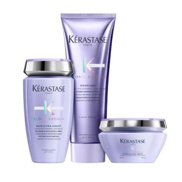 Imagem de Kit Blond Absolu Ultra-violet Shampoo+ Cicaflash+ Másc Pq  - L'oreal P