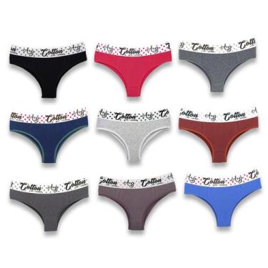 Imagem de Kit com 10 Tangas Cotton A+B Algodão Penteado - Click Mais Bonita, GG