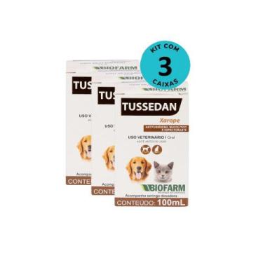 Imagem de Kit Xarope Tussedan Biofarm 100ml C/ 3 unidades