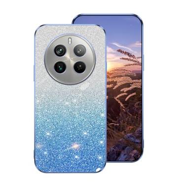 Imagem de Compatível com Realme 12 Pro Plus capa de silicone com glitter, para Realme 12 Pro Plus, capa de telefone de silicone transparente, camada dupla, removível, macia, TPU (poliuretano termoplástico