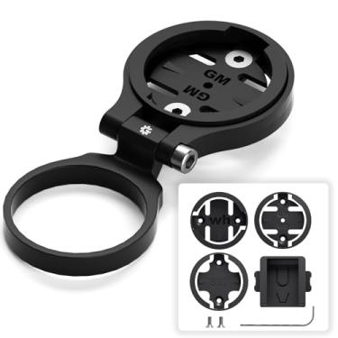 Imagem de Suporte para computador com haste de bicicleta - Suporte frontal ajustável para Garmin Edge 25 130 200 500 510 520 800 810 820 1000 1030, para Wahoo Elemnt Bolt Mini Bryton Rider Stages Dash