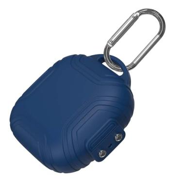 Imagem de Nimuw [Trava segura] Capa para fones de ouvido abertos Shokz OpenFit Air T511, capa protetora de silicone antiderrapante antiarranhões para Shokz OpenFit Air T511 capa de carregamento com mosquetão