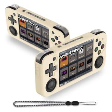 Imagem de FIOPAZ for Anbernic RG35XX H Silicone Case, Soft Skin for RG35XXH Protective, Anti-Scratch Washable RG35xx H Handheld Game Console Case with Lanyard (Off White)