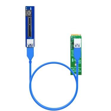 Imagem de GLOTRENDS Cabo Riser UEX108 600 mm M.2 para PCIe X4 (PCIe 3.0 X1 Speed), para cartão PCIe WiFi, cartão M.2 PCIe, placa USB PCIe, placa de som, etc