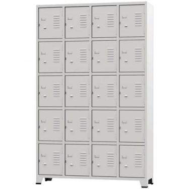 Imagem de Roupeiro de Aço 20 Portas Cinza 1,96 X 0,23 X 0,36 - ULTRA Móveis