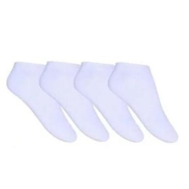 Imagem de Kit 6 Pares Meia Masculina Cano Curto Soquete - Socks, Branco, Unico (