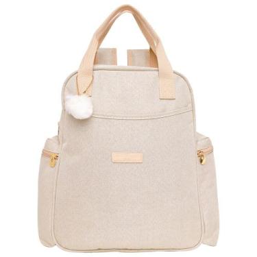 Imagem de Mochila Maternidade Grande Pirulitando Aconchego Marfim - Pirulitando 