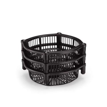 Imagem de Fruteira Cesto Organizador 3 Andares Resistente Plástico com Rodinhas 