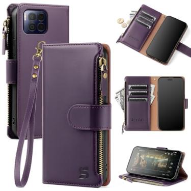 Imagem de SHIELDTOP Capa carteira compatível com T-Mobile REVVL 7 Pro 5G com suporte para cartão, capa flip de couro PU com bloqueio de RFID, alça de pulso com zíper, compartimentos para cartão de crédito, capa