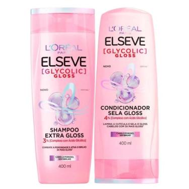 Imagem de Kit Elseve Glycolit Glos Shampoo + Condicionador 400 ml - Loreal