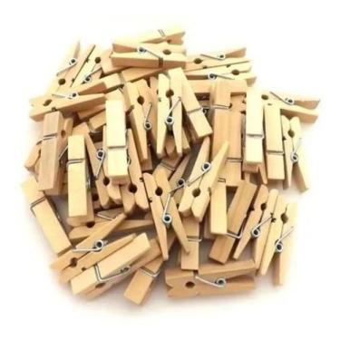 Imagem de Mini Pregador de Madeira Natural com 200 Unidades 25mm - SPM