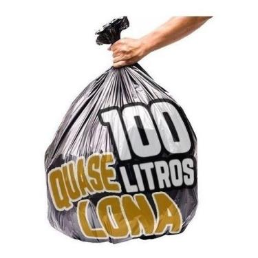 Imagem de Saco De Lixo 100 Litros 400Un Preto Quase Lona - HIGIPACK