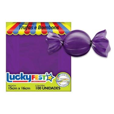 Imagem de Embalagem Para Trufa Lucky Fest, Roxo