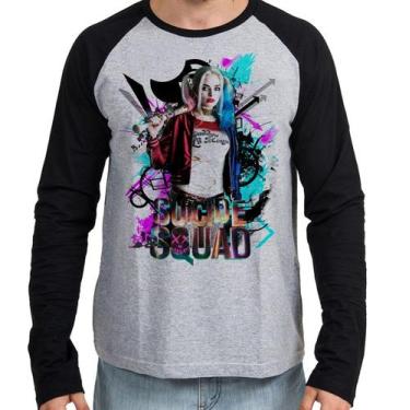 Imagem de Camiseta Manga Longa blusa Arlequina - Empório Dutra, GG  adulto