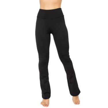 Imagem de Calça Legging Flare Fitness Vekyo Modas Suplex Cós Alto Bailarina Conf