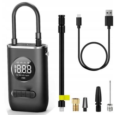 Imagem de Bomba Ar Compressor Digital Portátil Encher Pneu Bike Carro - Home Goo