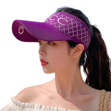 Imagem de Viseira de sol verão praia corrida esporte feminina proteção - Viseira