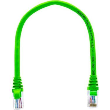 Imagem de Cabo De Rede 25 CM Patch Cord Cat6 UTP Furukawa Gigalan Verde - CABOS 