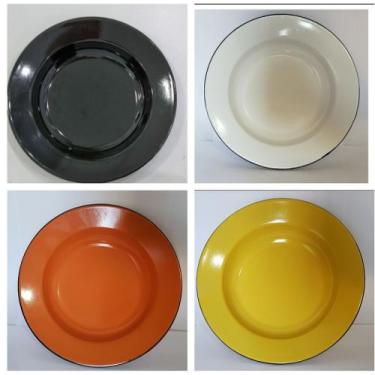 Imagem de Prato Esmaltado Ágata Original 22cm Kit 4 Unidades Postagem Rápida - M