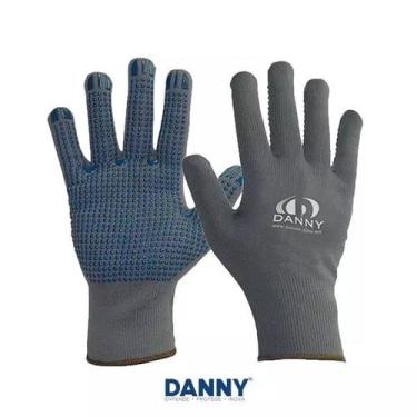 Imagem de Luva Tricotada Nylon Com Palma Pigmentada Cor Cinza - Danny, P