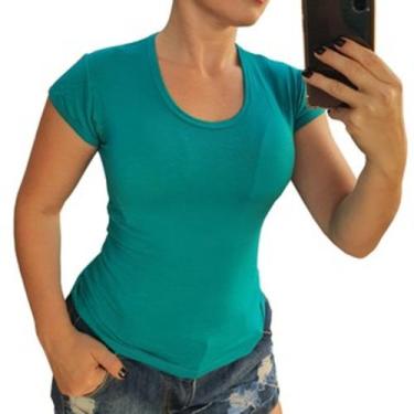 Imagem de Blusas Basicas Feminina Gola O Baby Look Moda Blusinhas P M G GG - MON